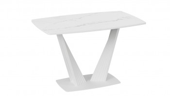 Стол раздвижной «Фабио» Тип 1 (Белый мрамор матовый) в Искитиме - iskitim.mebel54.com | фото