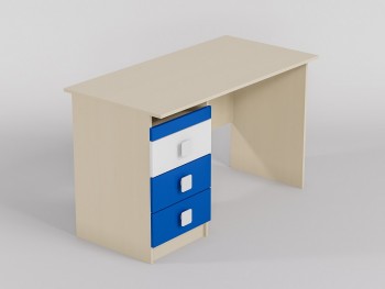 Стол (прямая столешница) Скай люкс (Синий/Белый/корпус Клен) в Искитиме - iskitim.mebel54.com | фото