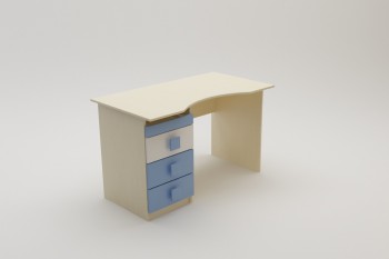 Стол (столешница с выемкой) Скай (Синий/Белый/корпус Клен) в Искитиме - iskitim.mebel54.com | фото