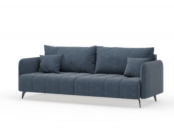 Валериан диван трёхместный прямой Синий, ткань RICO FLEX 101 в Искитиме - iskitim.mebel54.com | фото