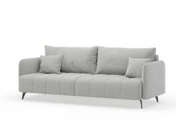 Валериан диван трёхместный прямой Светло-серый, ткань RICO FLEX 108 в Искитиме - iskitim.mebel54.com | фото