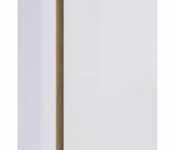 Веста СБ-2259 Шкаф 2х дверный с зеркалом Дуб Бунратти/Белый глянец в Искитиме - iskitim.mebel54.com | фото