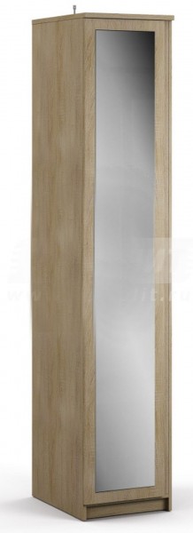 Веста СБ-2260 Шкаф 1 дверный с зеркалом Дуб Сонома в Искитиме - iskitim.mebel54.com | фото