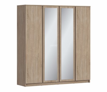 Веста СБ-3082 Шкаф 4х дверный с зеркалами Дуб Сонома в Искитиме - iskitim.mebel54.com | фото