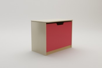 Ящик для игрушек Бэрри (Бежевый/Красный/корпус Клен) в Искитиме - iskitim.mebel54.com | фото