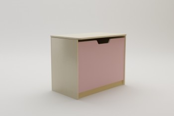Ящик для игрушек Грэйси (Розовый/корпус Клен) в Искитиме - iskitim.mebel54.com | фото