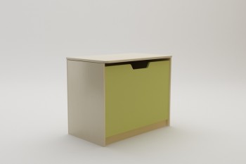 Ящик для игрушек Смайли (Зеленый/корпус Клен) в Искитиме - iskitim.mebel54.com | фото