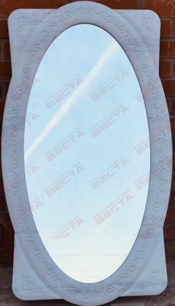 Зеркало Овальное МДФ Белый в Искитиме - iskitim.mebel54.com | фото